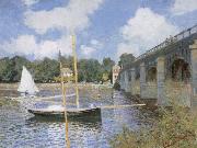 Claude Monet The road bridge at Argenteuil oil painting on canvas